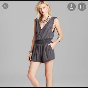 Grey Free People Romper